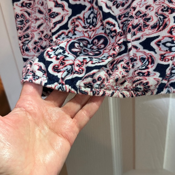 Lucky Boho Handkerchief Pattern Drop Shoulder Top - Picture 4 of 5